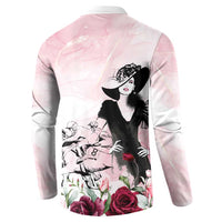 Melbourne Horse Racing Cup Pink Out Derby Button Sweatshirt - Wonder Print Shop