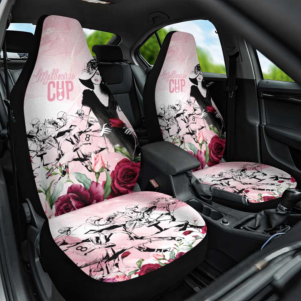 Melbourne Horse Racing Cup Pink Out Derby Car Seat Cover - Wonder Print Shop