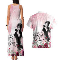 Melbourne Horse Racing Cup Pink Out Derby Couples Matching Tank Maxi Dress and Hawaiian Shirt - Wonder Print Shop