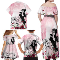 Melbourne Horse Racing Cup Pink Out Derby Family Matching Off Shoulder Maxi Dress and Hawaiian Shirt - Wonder Print Shop