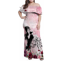Melbourne Horse Racing Cup Pink Out Derby Family Matching Off Shoulder Maxi Dress and Hawaiian Shirt - Wonder Print Shop