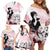 Melbourne Horse Racing Cup Pink Out Derby Family Matching Off Shoulder Short Dress and Hawaiian Shirt - Wonder Print Shop