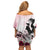 Melbourne Horse Racing Cup Pink Out Derby Family Matching Off Shoulder Short Dress and Hawaiian Shirt - Wonder Print Shop