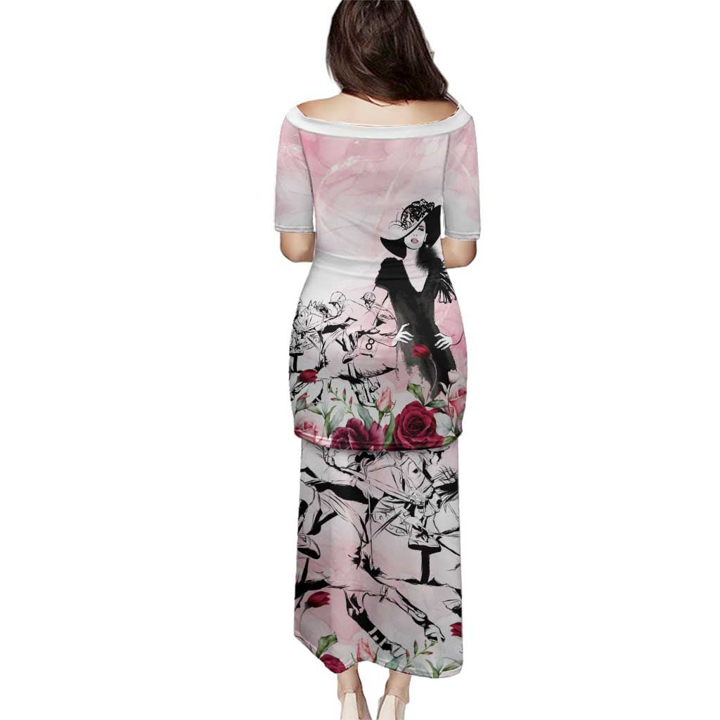 Melbourne Horse Racing Cup Pink Out Derby Family Matching Puletasi and Hawaiian Shirt - Wonder Print Shop