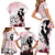 Melbourne Horse Racing Cup Pink Out Derby Family Matching Short Sleeve Bodycon Dress and Hawaiian Shirt - Wonder Print Shop