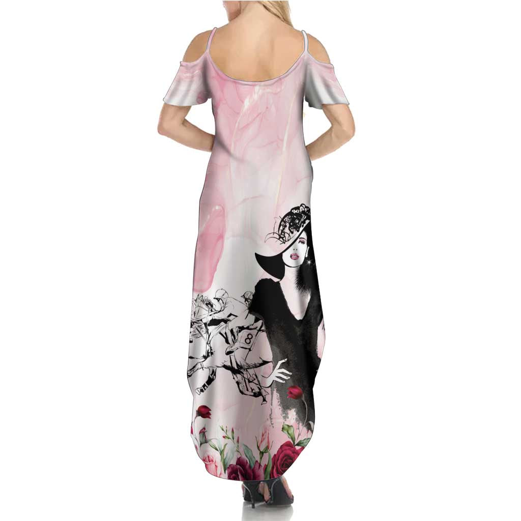 Melbourne Horse Racing Cup Pink Out Derby Family Matching Summer Maxi Dress and Hawaiian Shirt - Wonder Print Shop