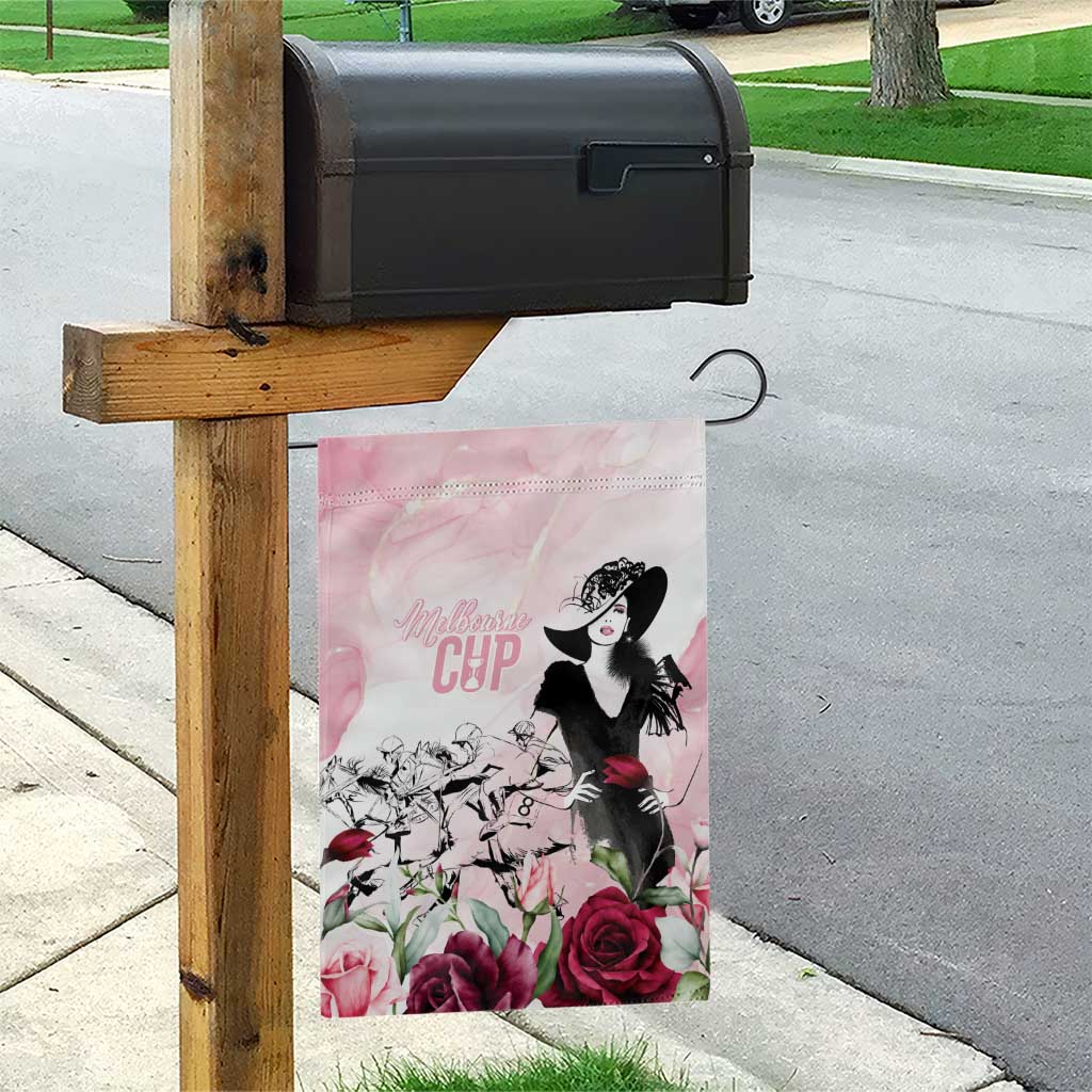 Melbourne Horse Racing Cup Pink Out Derby Garden Flag - Wonder Print Shop