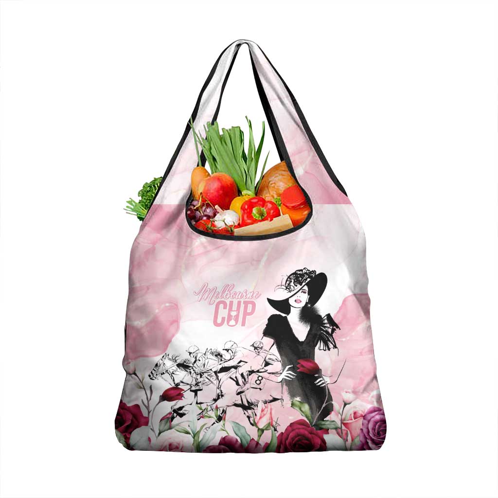 Melbourne Horse Racing Cup Pink Out Derby Grocery Bag - Wonder Print Shop
