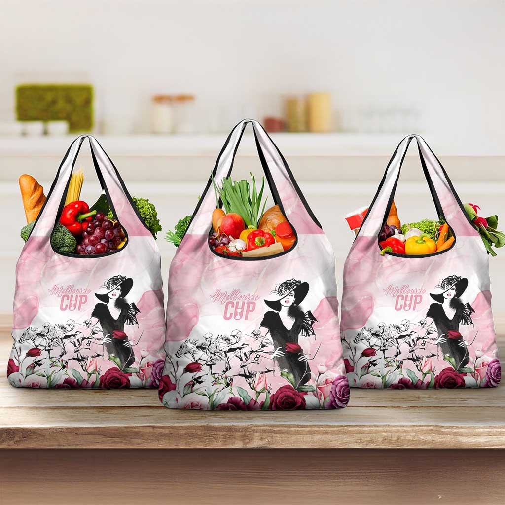 Melbourne Horse Racing Cup Pink Out Derby Grocery Bag - Wonder Print Shop