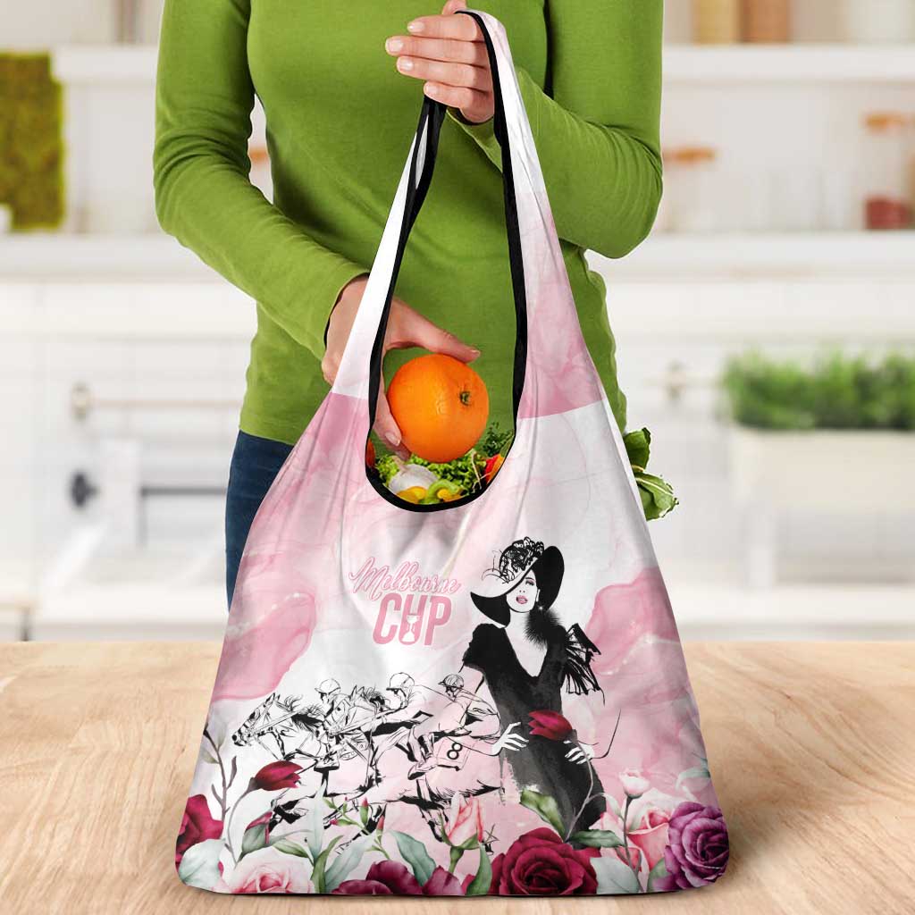 Melbourne Horse Racing Cup Pink Out Derby Grocery Bag - Wonder Print Shop