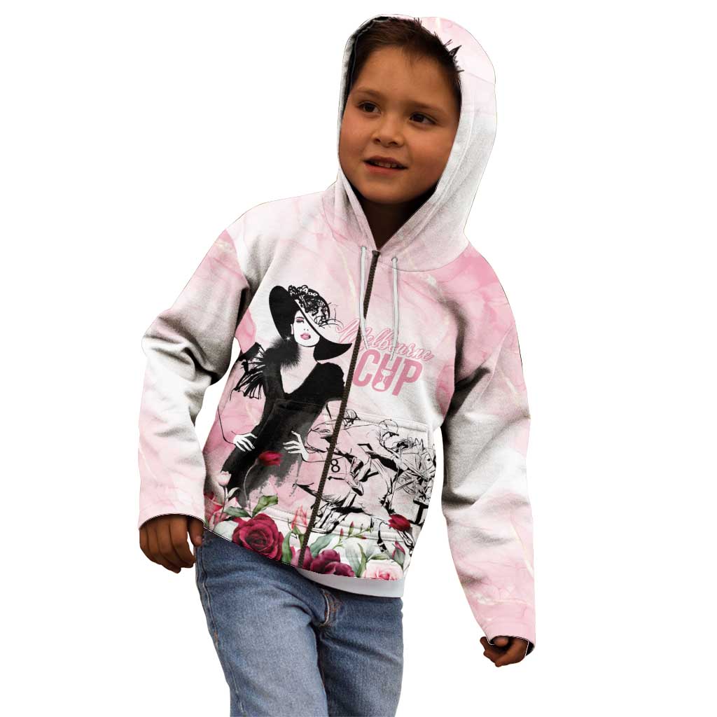 Melbourne Horse Racing Cup Pink Out Derby Kid Hoodie - Wonder Print Shop