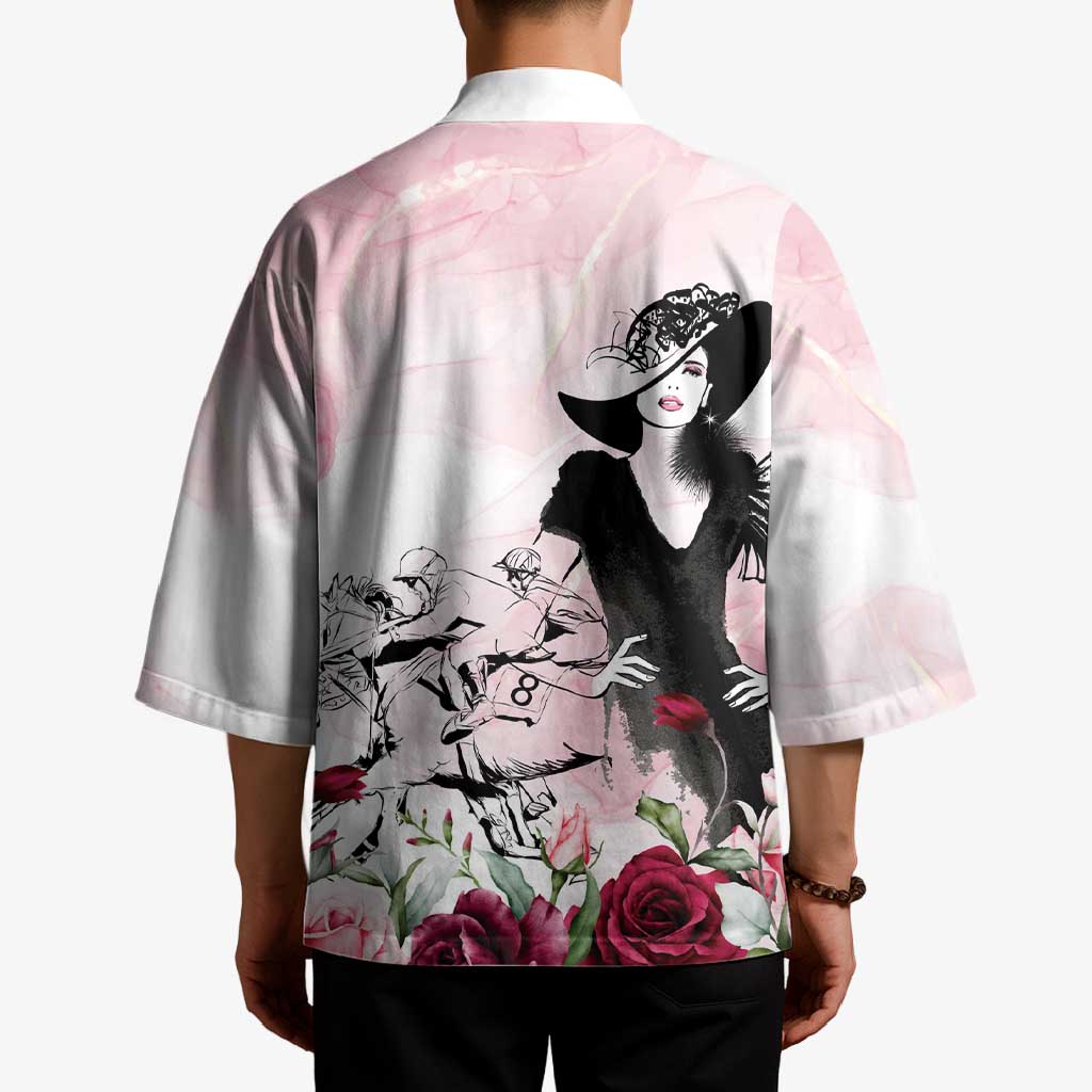 Melbourne Horse Racing Cup Pink Out Derby Kimono - Wonder Print Shop