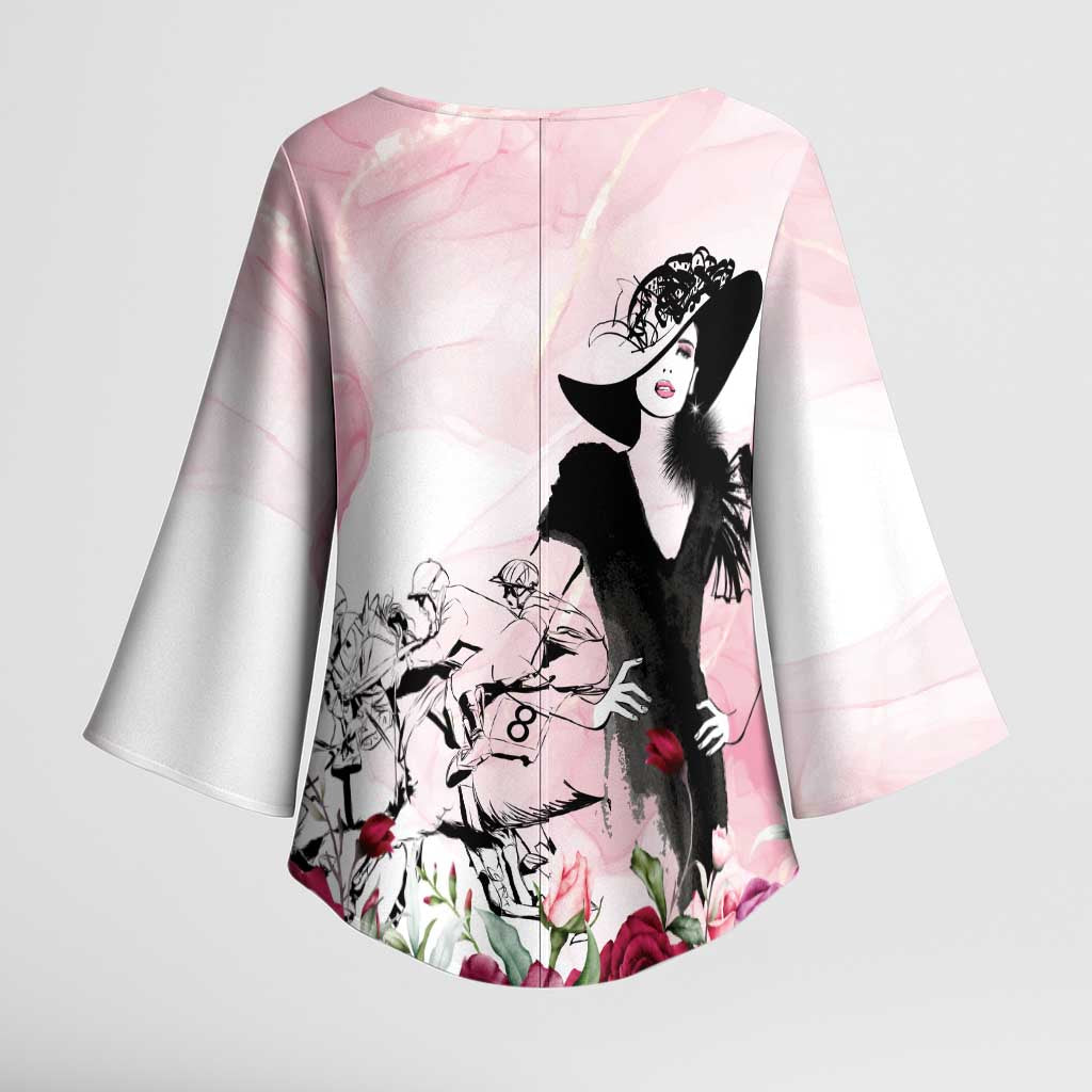 Melbourne Horse Racing Cup Pink Out Derby Kimono Sleeve Blouse - Wonder Print Shop