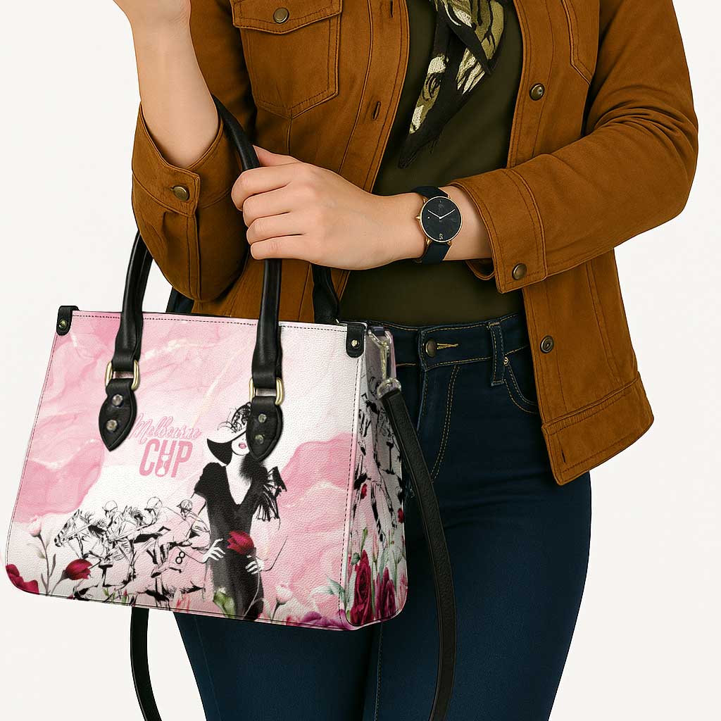 Melbourne Horse Racing Cup Pink Out Derby Leather Bag - Wonder Print Shop