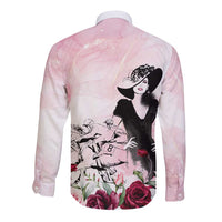 Melbourne Horse Racing Cup Pink Out Derby Long Sleeve Button Shirt - Wonder Print Shop