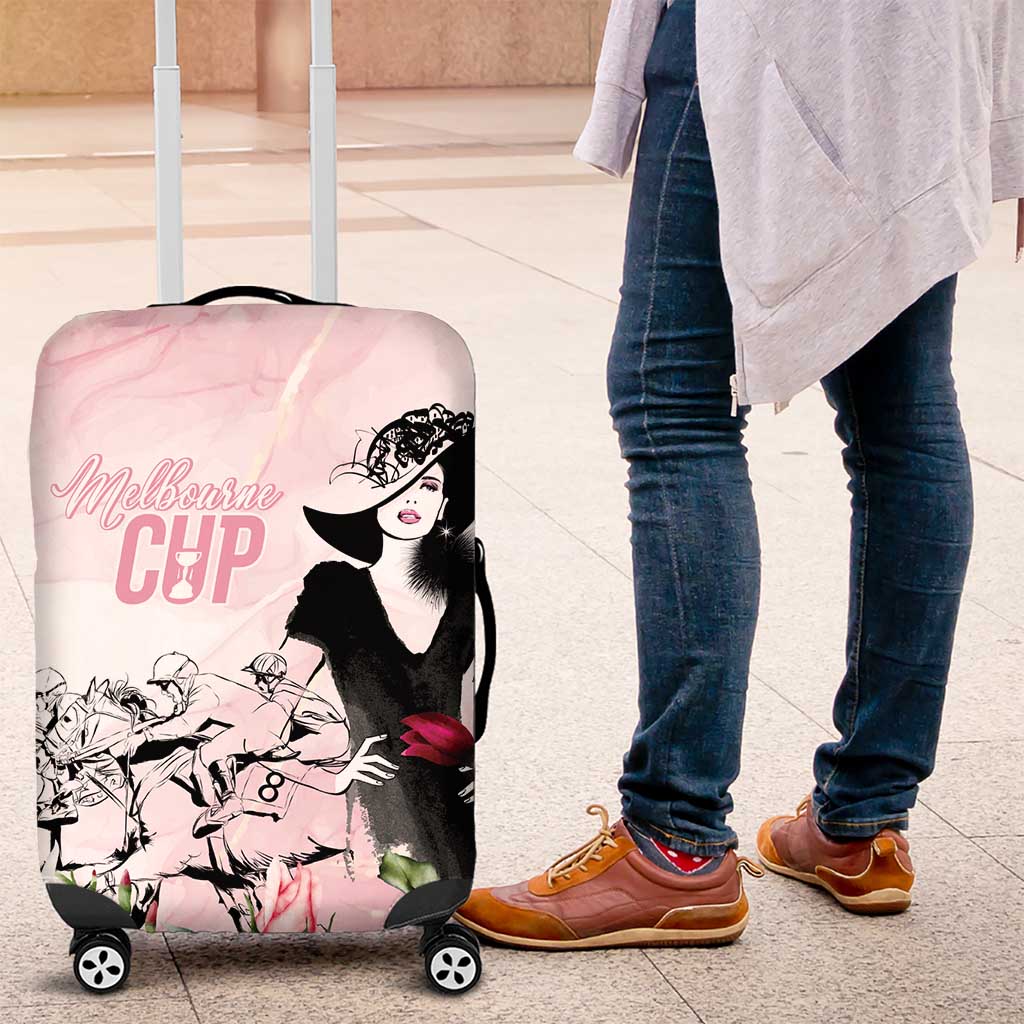 Melbourne Horse Racing Cup Pink Out Derby Luggage Cover - Wonder Print Shop