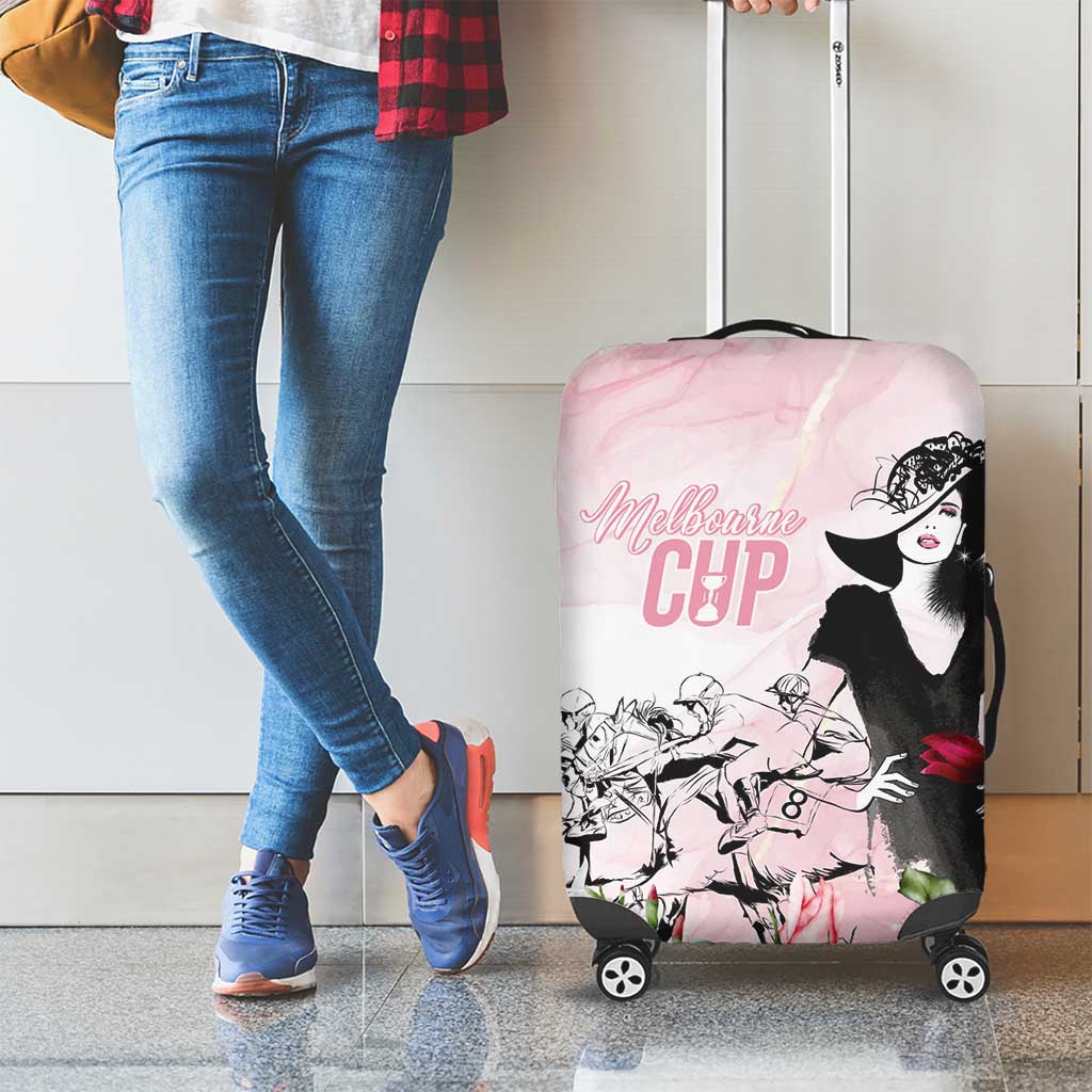 Melbourne Horse Racing Cup Pink Out Derby Luggage Cover - Wonder Print Shop