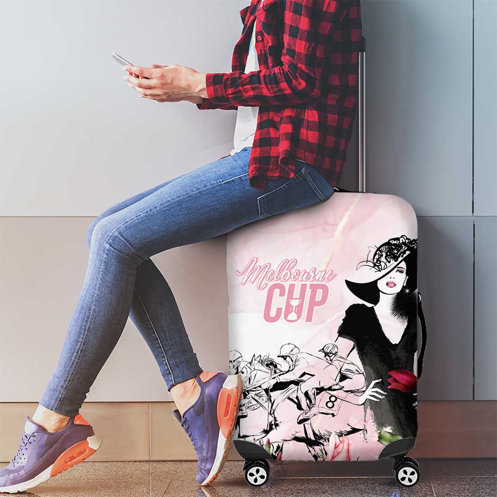 Melbourne Horse Racing Cup Pink Out Derby Luggage Cover - Wonder Print Shop