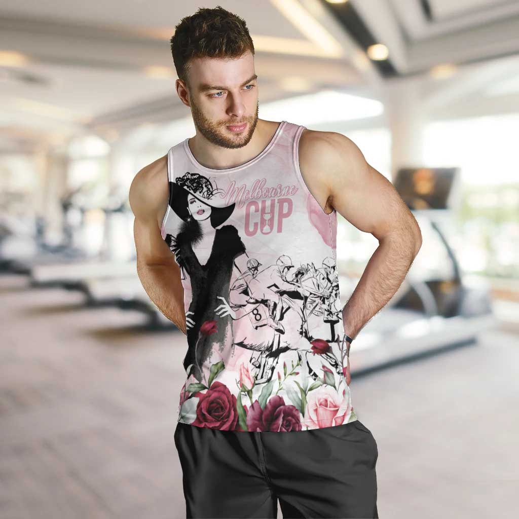 Melbourne Horse Racing Cup Pink Out Derby Men Tank Top - Wonder Print Shop
