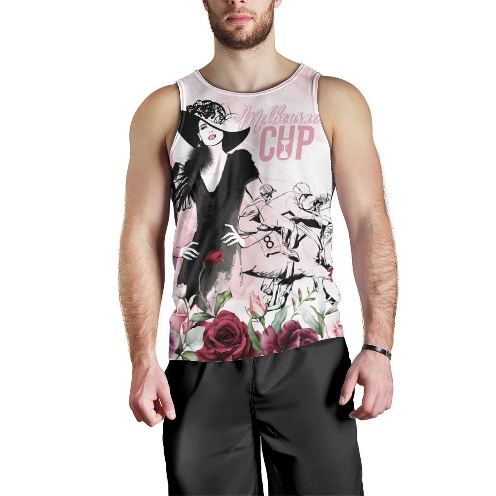 Melbourne Horse Racing Cup Pink Out Derby Men Tank Top - Wonder Print Shop