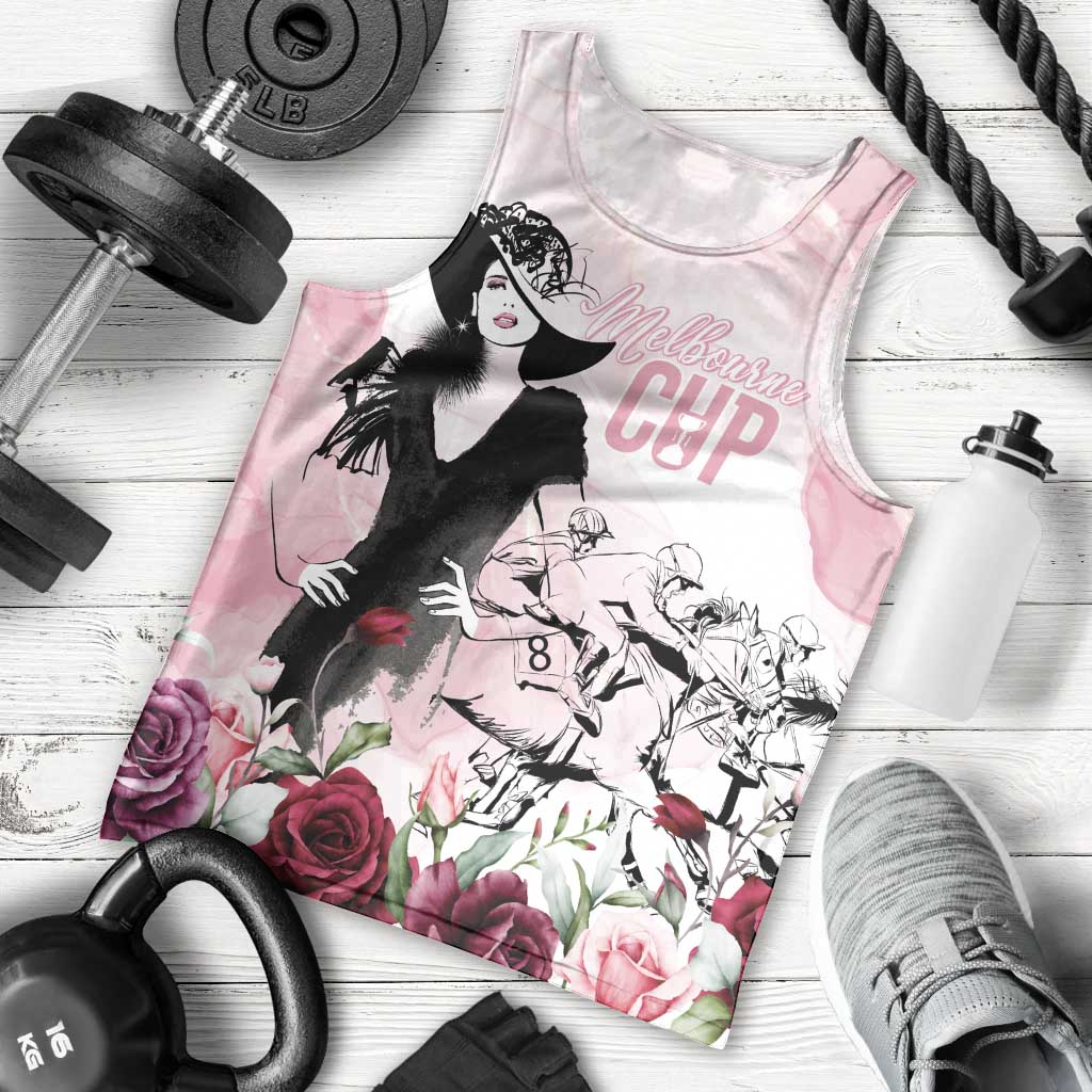 Melbourne Horse Racing Cup Pink Out Derby Men Tank Top - Wonder Print Shop