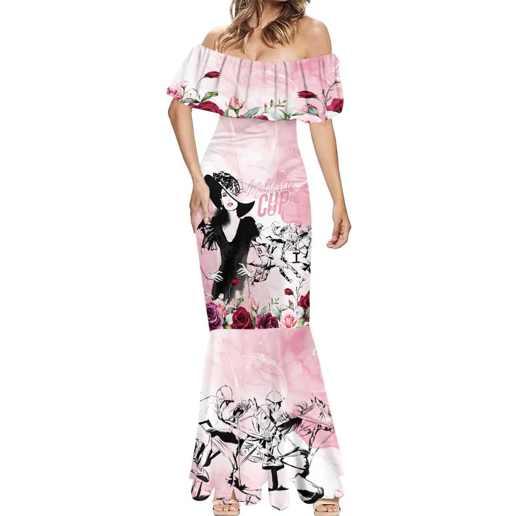 Melbourne Horse Racing Cup Pink Out Derby Mermaid Dress - Wonder Print Shop