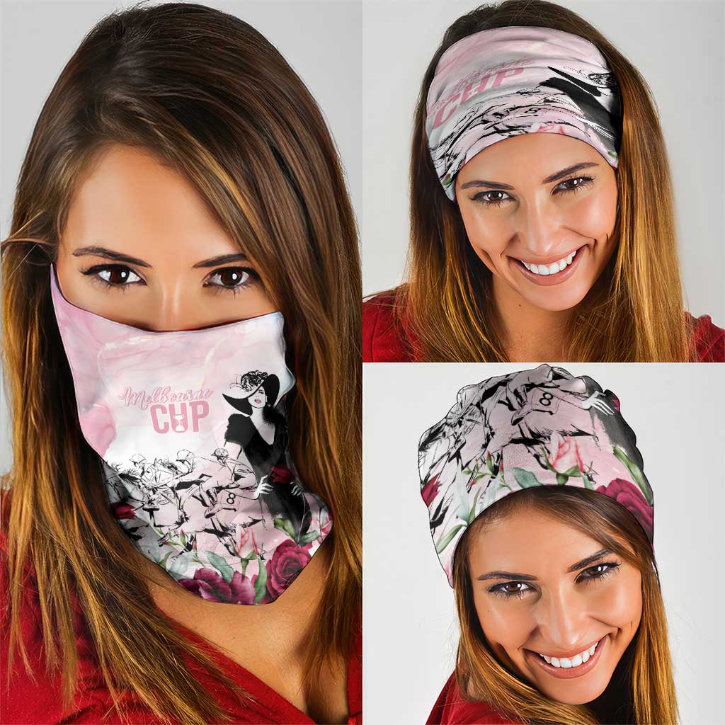 Melbourne Horse Racing Cup Pink Out Derby Neck Gaiter - Wonder Print Shop