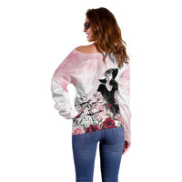 Melbourne Horse Racing Cup Pink Out Derby Off Shoulder Sweater - Wonder Print Shop