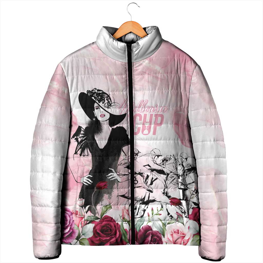 Melbourne Horse Racing Cup Pink Out Derby Padded Jacket - Wonder Print Shop