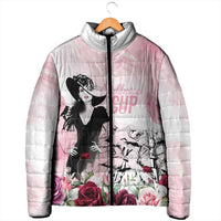 Melbourne Horse Racing Cup Pink Out Derby Padded Jacket - Wonder Print Shop