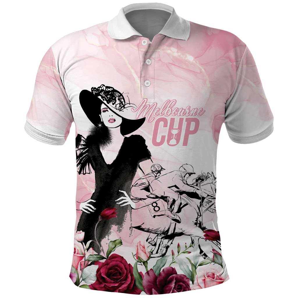 Melbourne Horse Racing Cup Pink Out Derby Polo Shirt - Wonder Print Shop