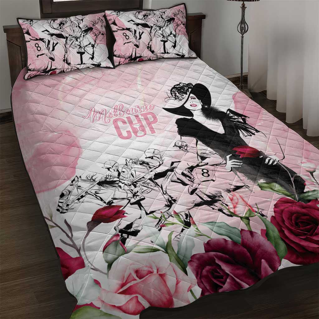 Melbourne Horse Racing Cup Pink Out Derby Quilt Bed Set - Wonder Print Shop