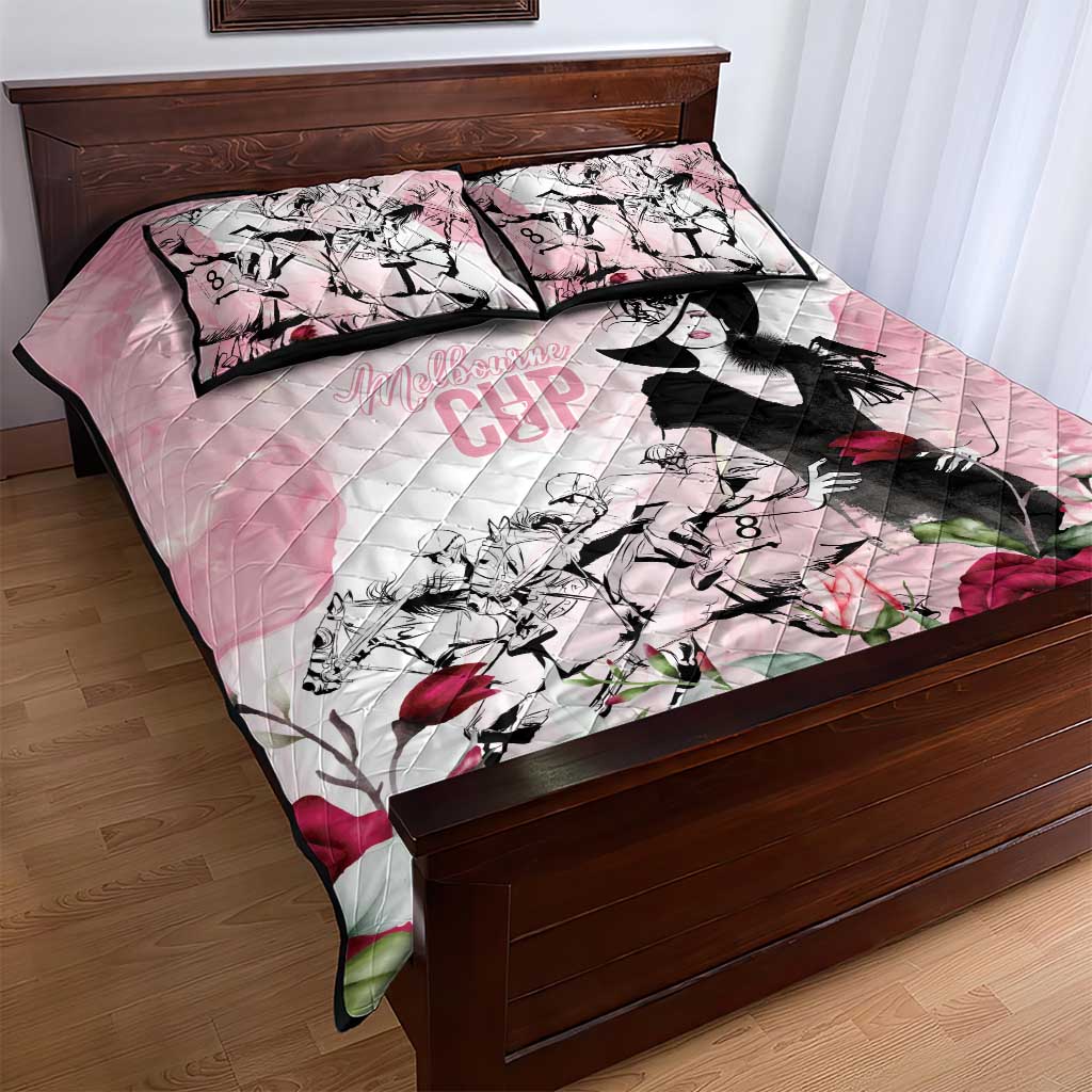 Melbourne Horse Racing Cup Pink Out Derby Quilt Bed Set - Wonder Print Shop
