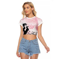 Melbourne Horse Racing Cup Pink Out Derby Raglan Cropped T Shirt - Wonder Print Shop