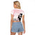 Melbourne Horse Racing Cup Pink Out Derby Raglan Cropped T Shirt - Wonder Print Shop
