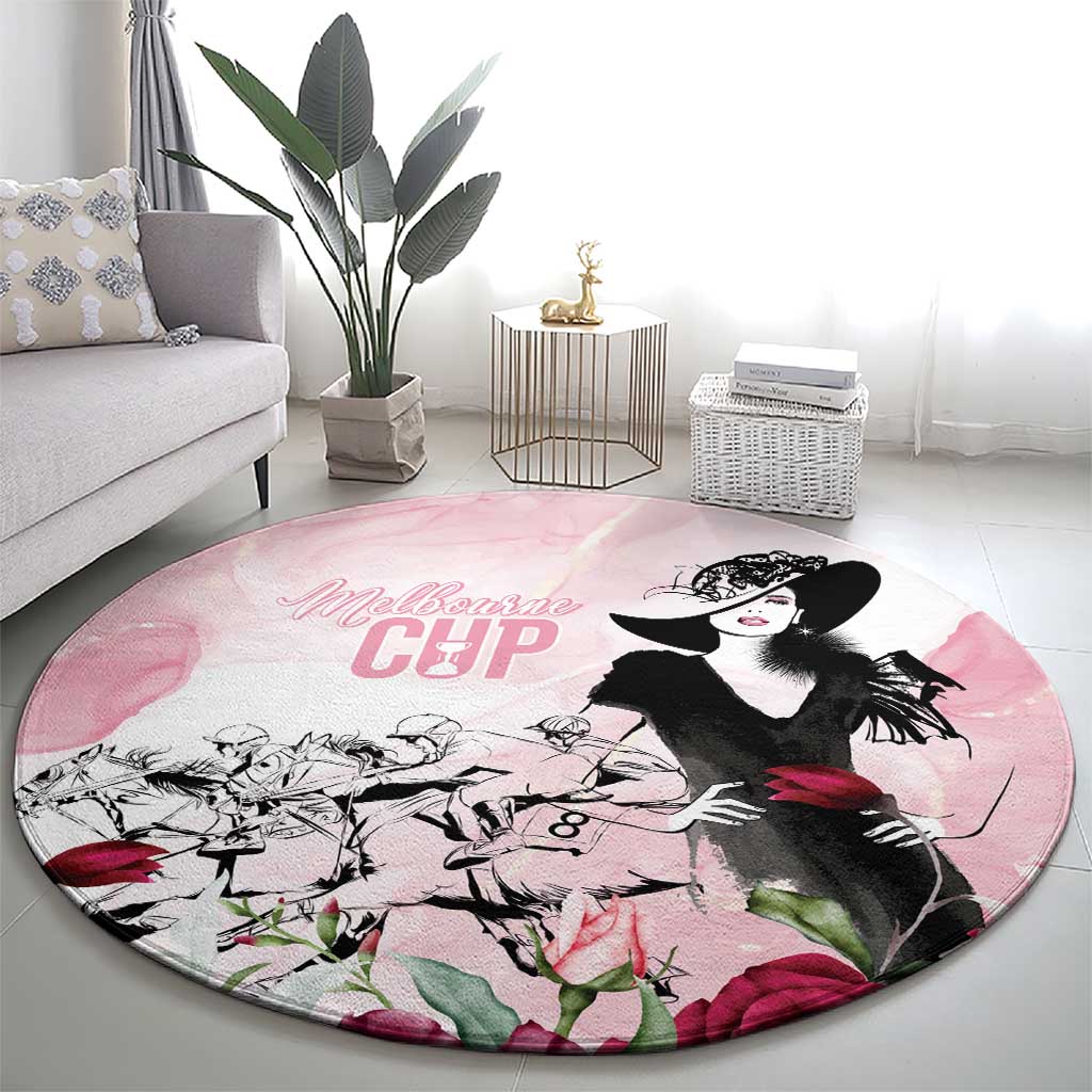 Melbourne Horse Racing Cup Pink Out Derby Round Carpet - Wonder Print Shop