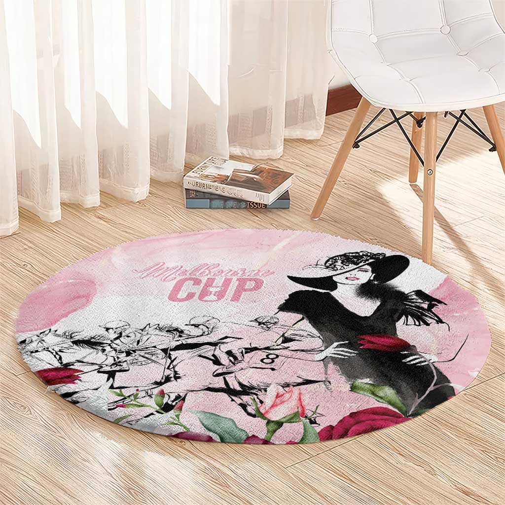 Melbourne Horse Racing Cup Pink Out Derby Round Carpet - Wonder Print Shop