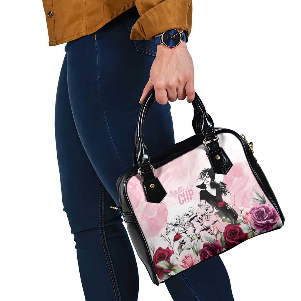 Melbourne Horse Racing Cup Pink Out Derby Shoulder Handbag - Wonder Print Shop