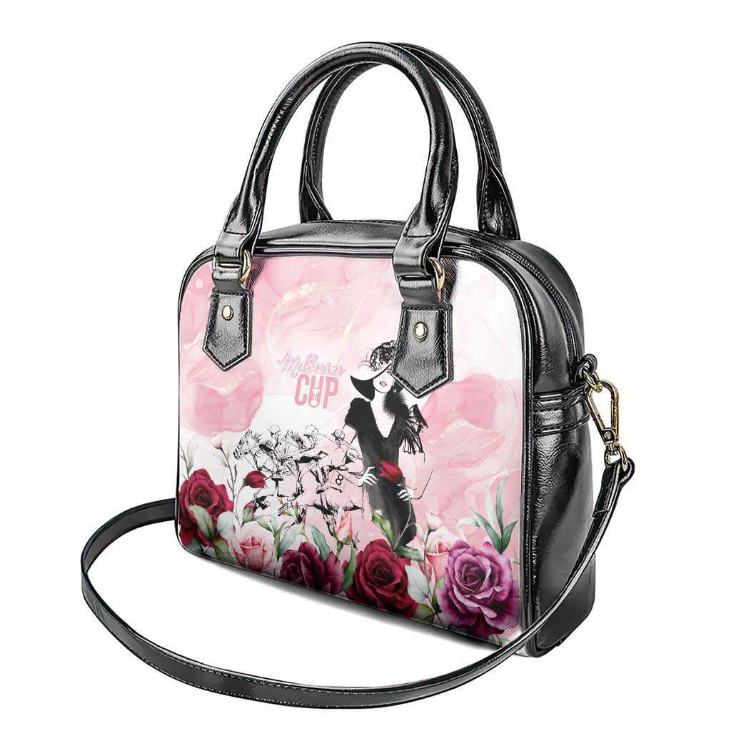Melbourne Horse Racing Cup Pink Out Derby Shoulder Handbag - Wonder Print Shop