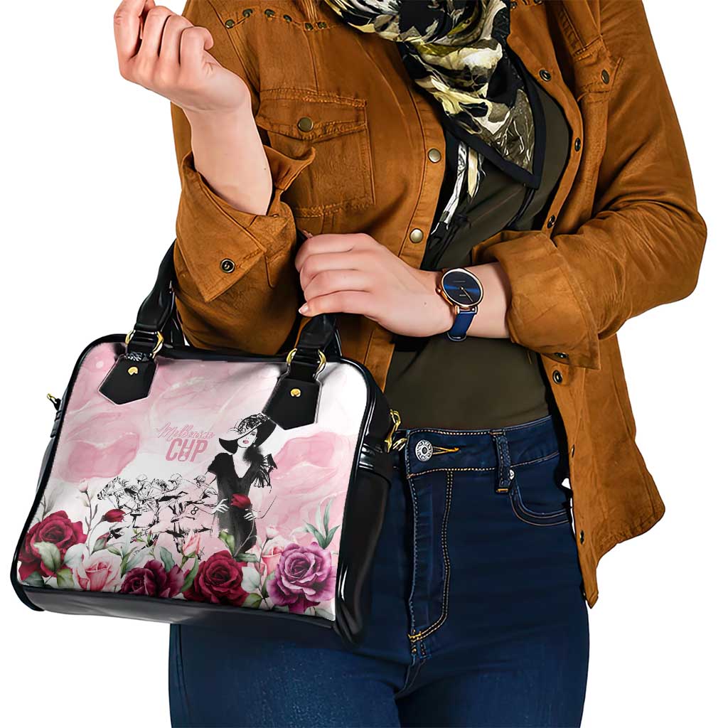 Melbourne Horse Racing Cup Pink Out Derby Shoulder Handbag - Wonder Print Shop