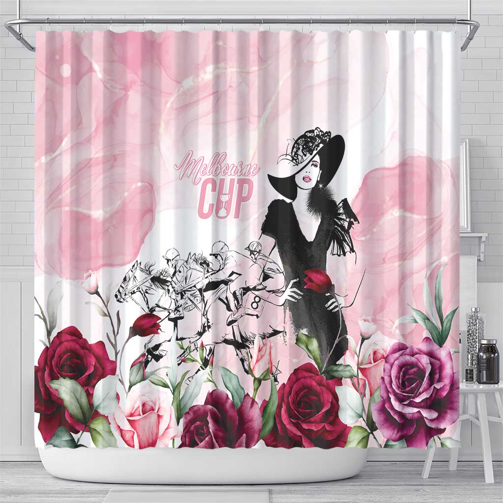 Melbourne Horse Racing Cup Pink Out Derby Shower Curtain - Wonder Print Shop
