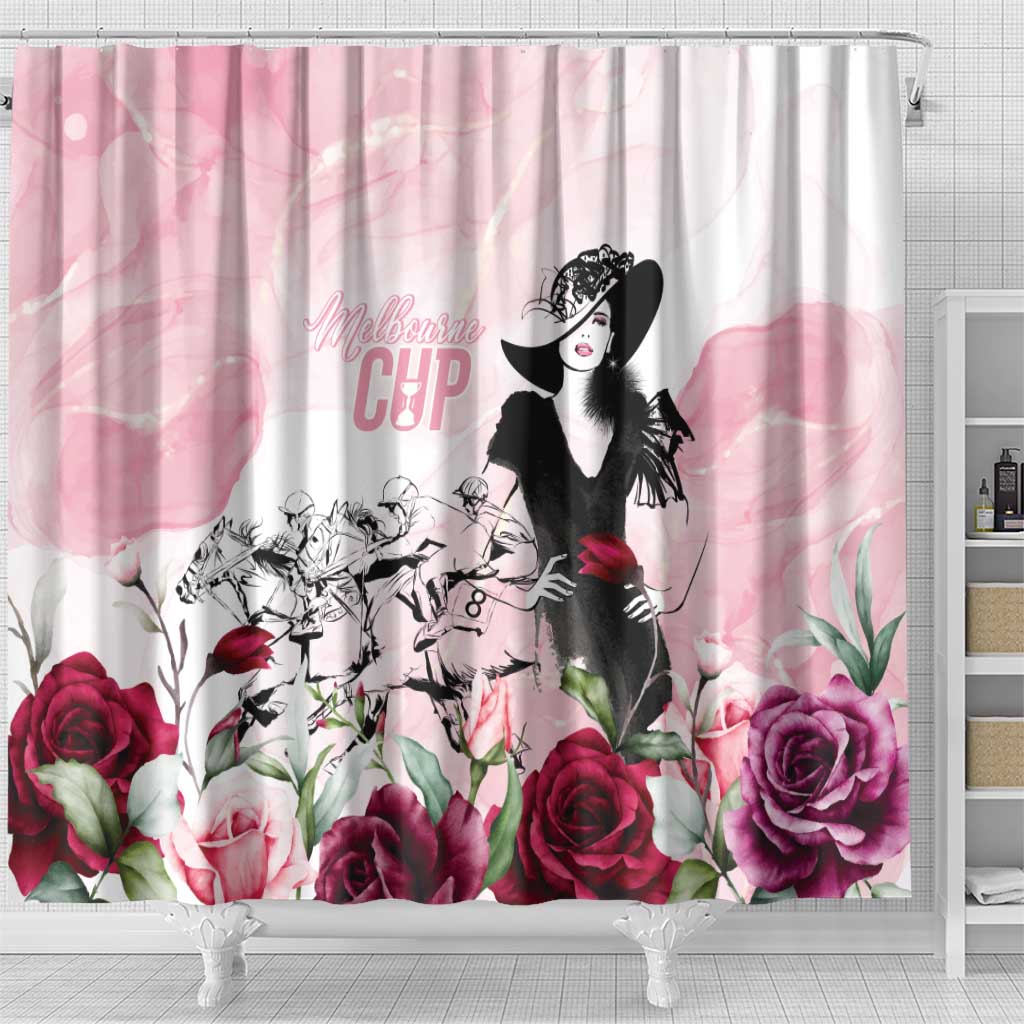 Melbourne Horse Racing Cup Pink Out Derby Shower Curtain - Wonder Print Shop