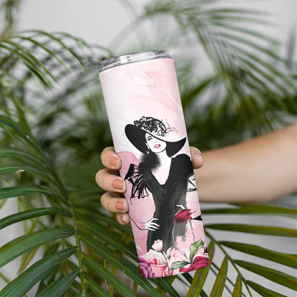 Melbourne Horse Racing Cup Pink Out Derby Skinny Tumbler - Wonder Print Shop