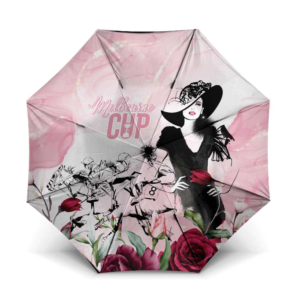 Melbourne Horse Racing Cup Pink Out Derby Umbrella - Wonder Print Shop
