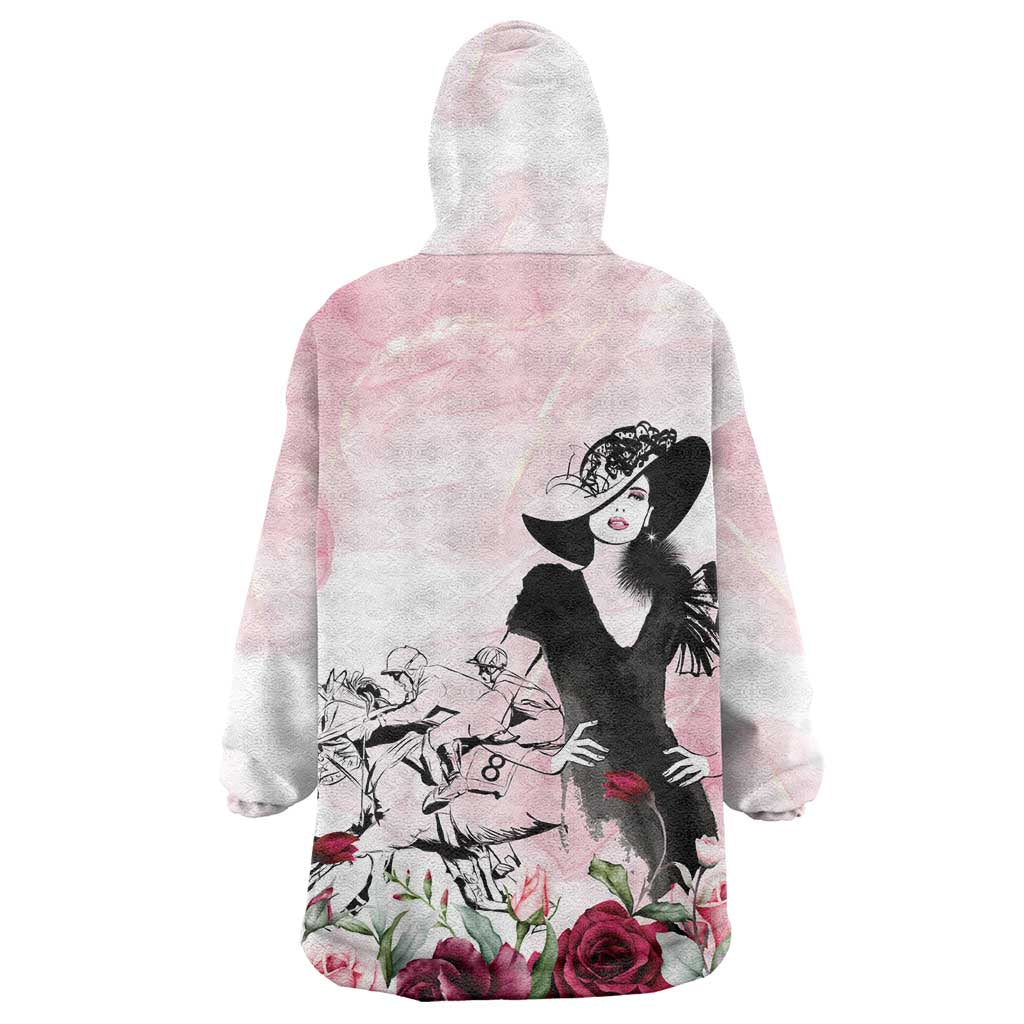 Melbourne Horse Racing Cup Pink Out Derby Wearable Blanket Hoodie - Wonder Print Shop