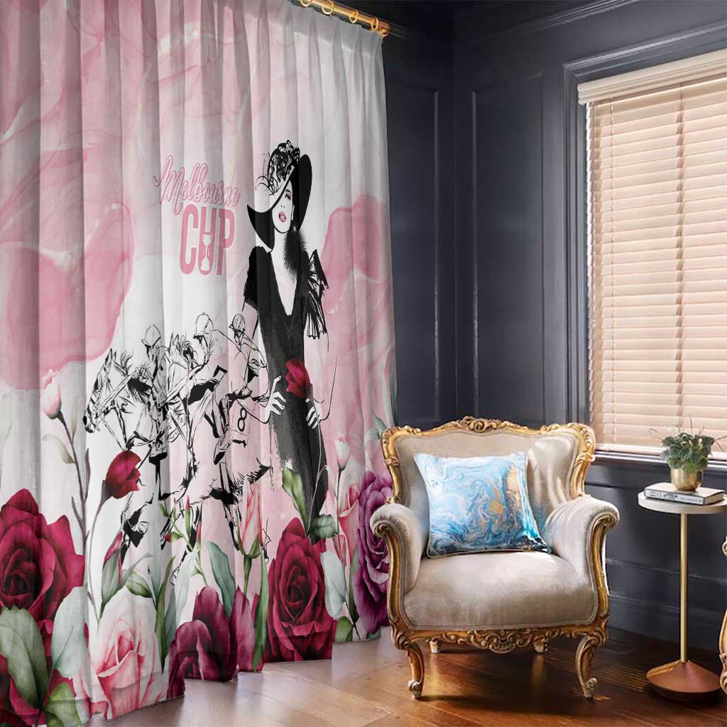 Melbourne Horse Racing Cup Pink Out Derby Window Curtain - Wonder Print Shop