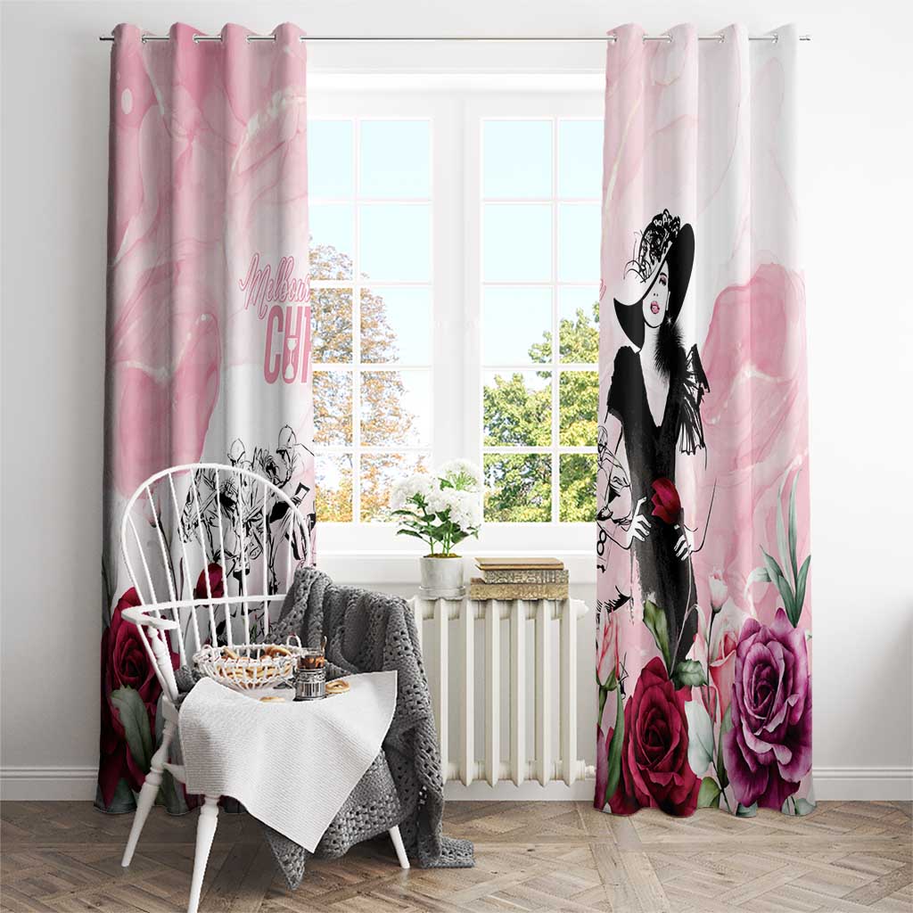 Melbourne Horse Racing Cup Pink Out Derby Window Curtain - Wonder Print Shop