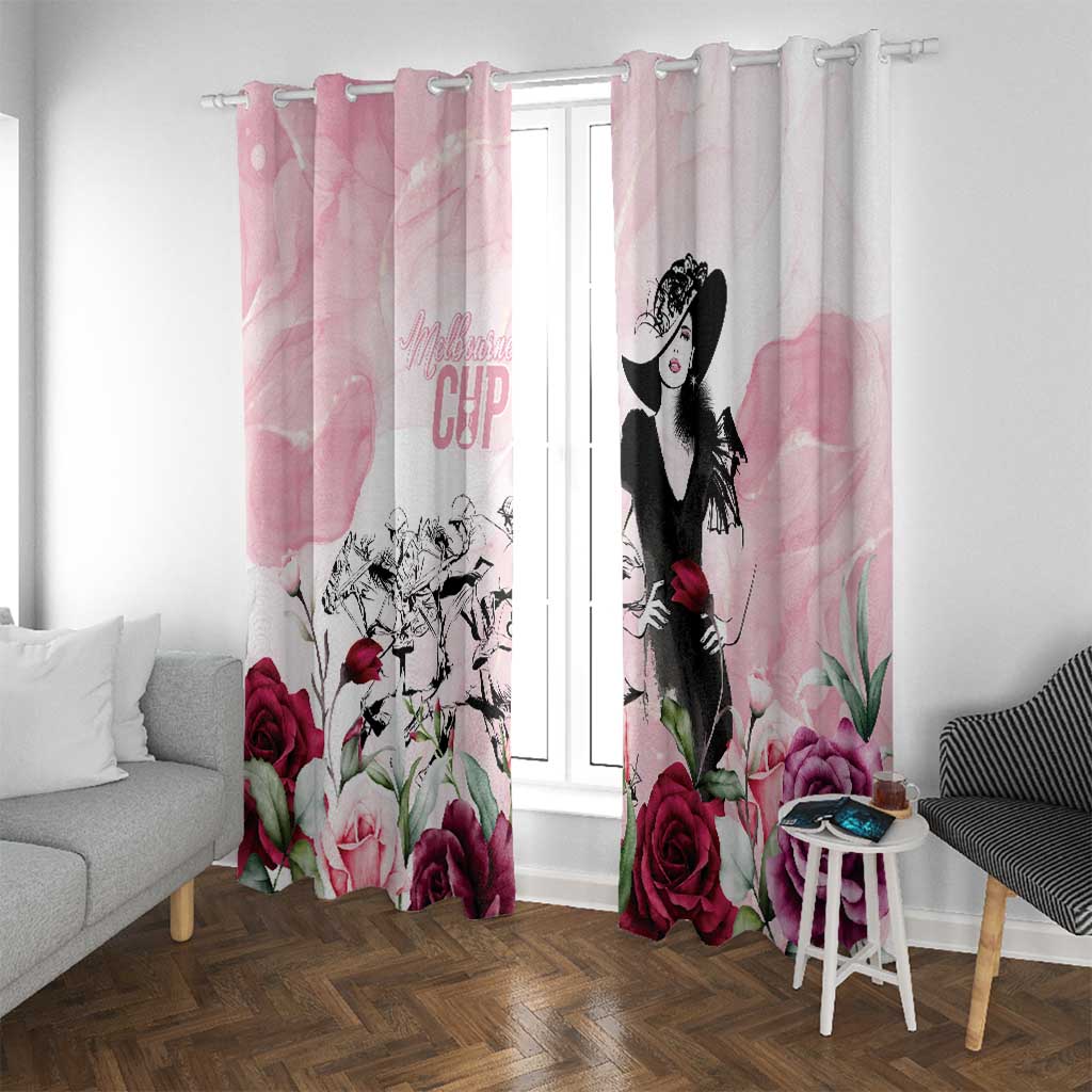 Melbourne Horse Racing Cup Pink Out Derby Window Curtain - Wonder Print Shop