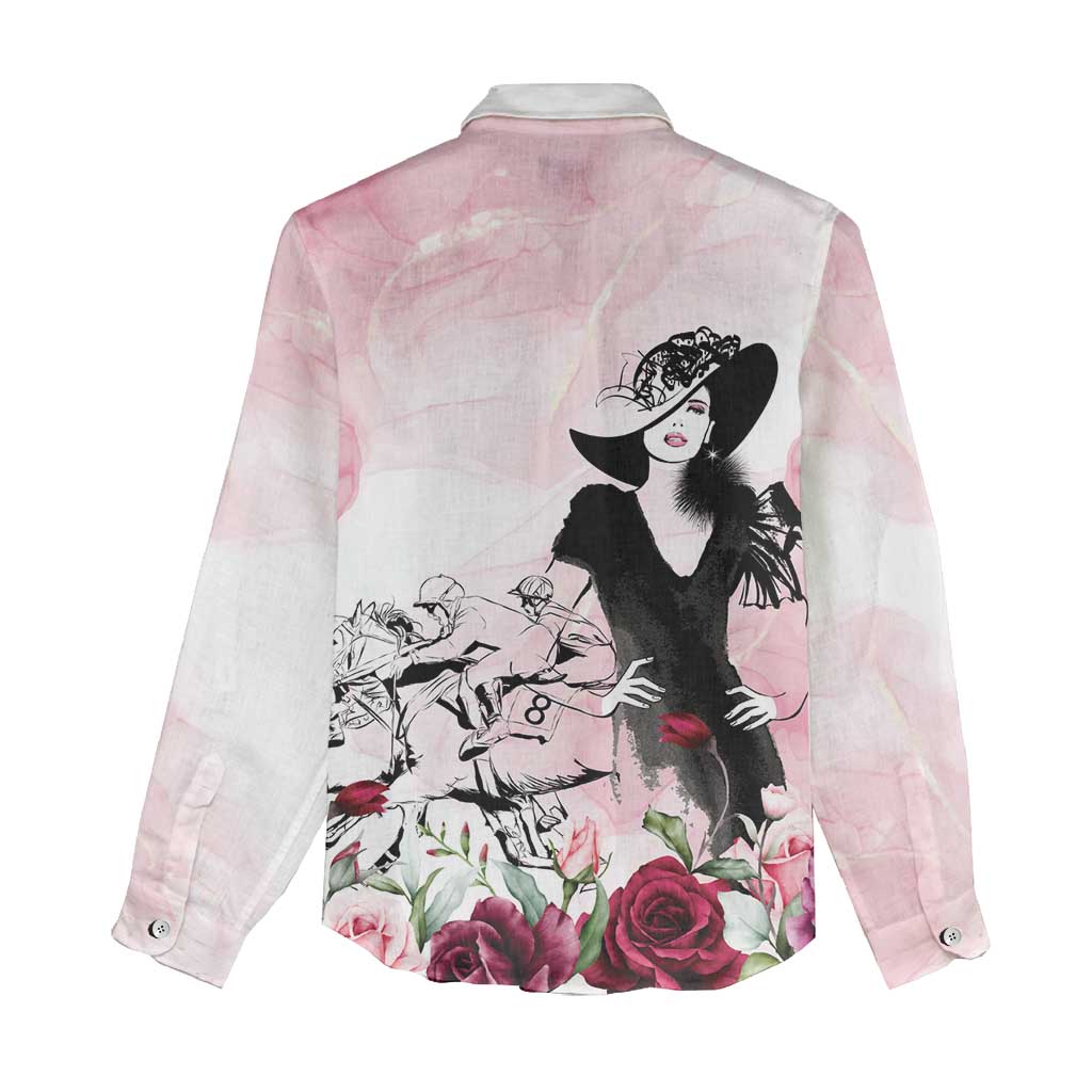 Melbourne Horse Racing Cup Pink Out Derby Women Casual Shirt - Wonder Print Shop