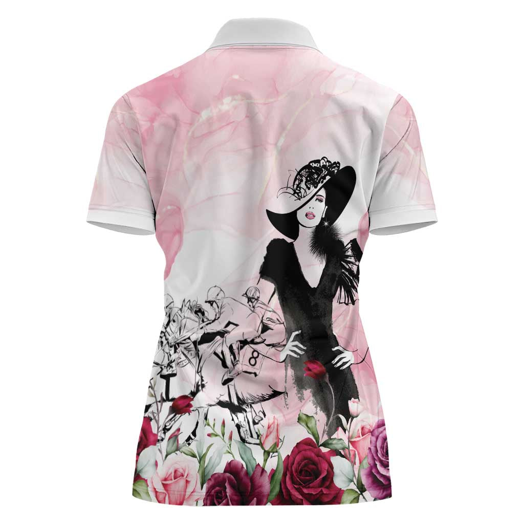 Melbourne Horse Racing Cup Pink Out Derby Women Polo Shirt - Wonder Print Shop